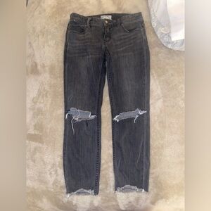 Free People dark grey skinny jeans